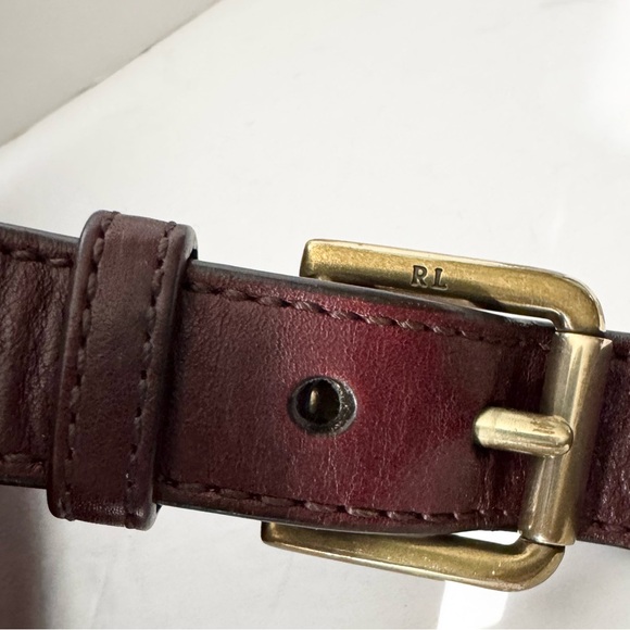 Ralph Lauren Studded Brown Saddle Bag - Picture 10 of 16